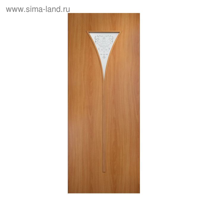 Дверное полотно Сатинато остекленное С-4, Миланский орех, 2000х600 мм - Фото 1