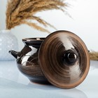 Горшочек для запекания Борисовская керамика «Старина», 950 мл, 14×15 см, коричневый - Фото 2