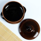 Горшочек для запекания Борисовская керамика «Старина», 700 мл, 15×19 см, коричневый - Фото 2