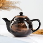 Чайник заварочный Борисовская керамика «Уют», с вкладышем, 1 л, 14×15.5 см, коричневый - Фото 1