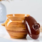 Горшки для запекания Борисовская керамика «Тигровая», 500 мл, набор 6 шт., оранжевые - Фото 3