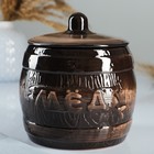 Бочонок для мёда Борисовская керамика «Старина», 1.2 л, 14×16 см, коричневый - Фото 1