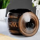 Бочонок для мёда Борисовская керамика «Старина», 1.2 л, 14×16 см, коричневый - Фото 4