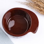 Кокотница Борисовская керамика «Классика», 200 мл, 12×4.5 см, коричневая - Фото 3