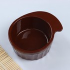 Кокотница Борисовская керамика «Классика», 200 мл, 12×4.5 см, коричневая - Фото 2