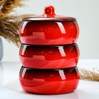 Набор для холодца Борисовская керамика «Красная», 900 мл, 16.5×23 см, керамика, красный - Фото 1