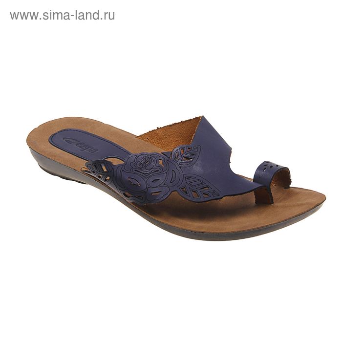 Туфли летние женские открытые, цвет синий, размер 39 (арт. 143-474 EW) - Фото 1