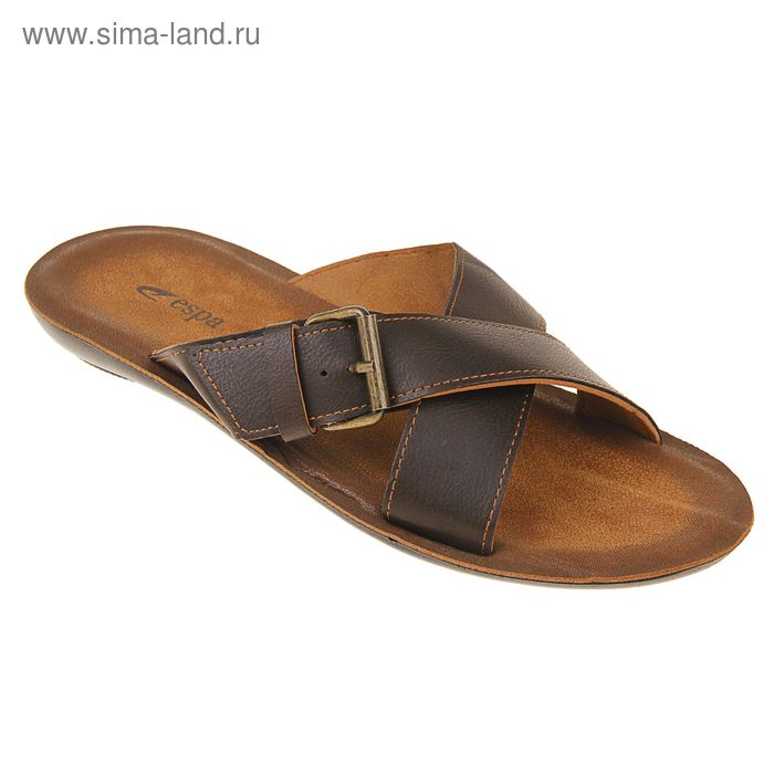 Туфли летние мужские открытые, цвет коричневый, размер 43 (арт. 143029-8 EМ) - Фото 1