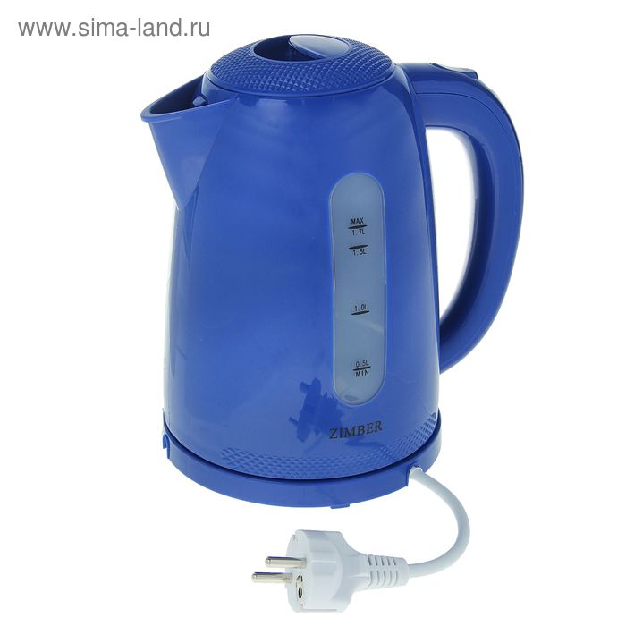 Чайник электрический Zimber ZM-11031, 1.7 л, 2200 Вт, синий - Фото 1