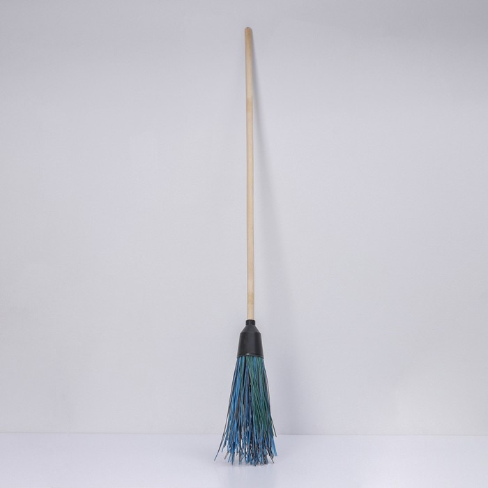 Метла полипропиленовая, наборная, с черенком, 4 кольца, МИКС - Фото 1