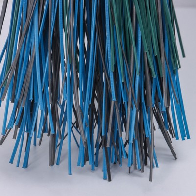 Метла полипропиленовая, наборная, с черенком, 4 кольца, МИКС