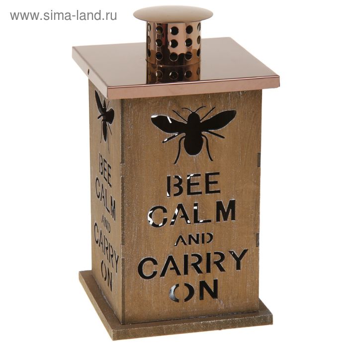 Подсвечник уличный "Bee calm" 14*14*25 см УЦЕНКА - Фото 1