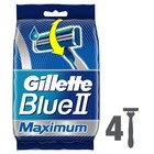 Станок бритвенный одноразовый Gillette BlueII Maximum, 4 шт. - Фото 1