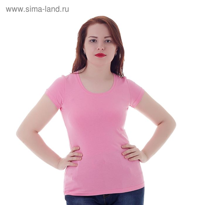 Футболка женская, цвет розовый, размер 46 (M) (арт. Б125) - Фото 1