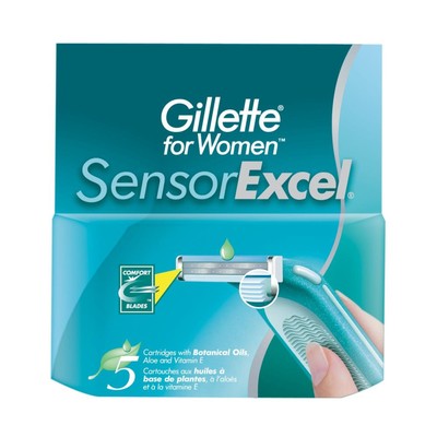 Сменные кассеты Gillette for Women Sensor Excel, 2 лезвия, 5 шт.