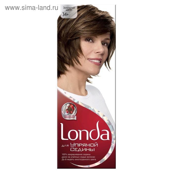 Крем-краска для волос Londa «Для упрямой седины», тон 34+, золотистый шатен - Фото 1