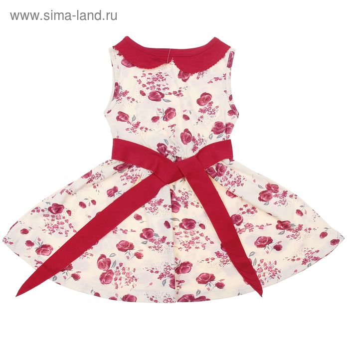 Платье «Летний блюз», рост 104 см (54), цвет бордовая - Фото 1