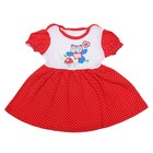 Платье "Платья для малышек", рост 92 см (54), цвет красный, принт Сова с грибом (арт. ДПК881001н) - Фото 2