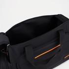 Сумка спортивная на молнии, 3 наружных кармана, цвет чёрный - фото 9891379