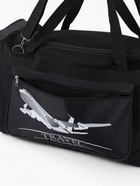 Сумка дорожная на молнии, 3 наружных кармана, длинный ремень, чёрная - фото 60765907