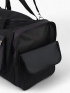 Сумка дорожная на молнии, 3 наружных кармана, длинный ремень, чёрная - Фото 6