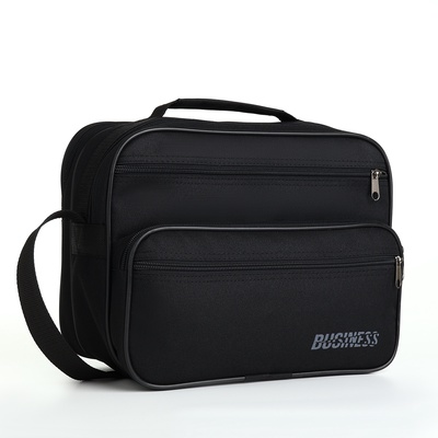 Сумка мужская Luris, 2 наружных кармана, 2 отдела, чёрная
