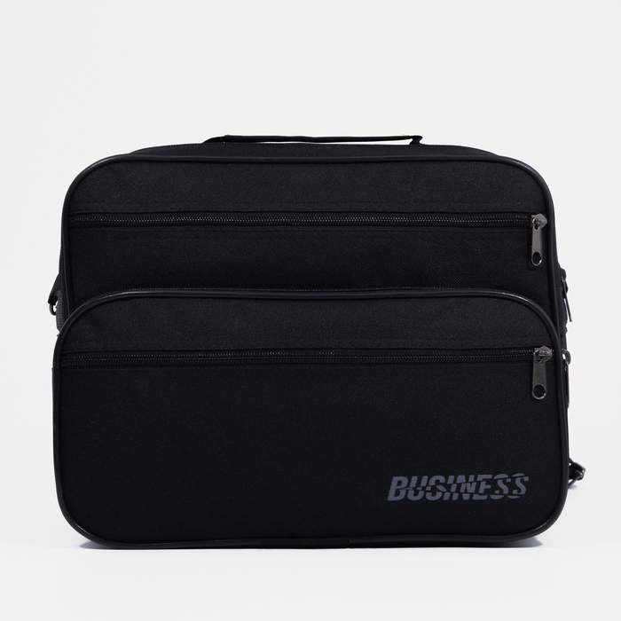 Сумка мужская Luris, 2 наружных кармана, 2 отдела, чёрная - Фото 1