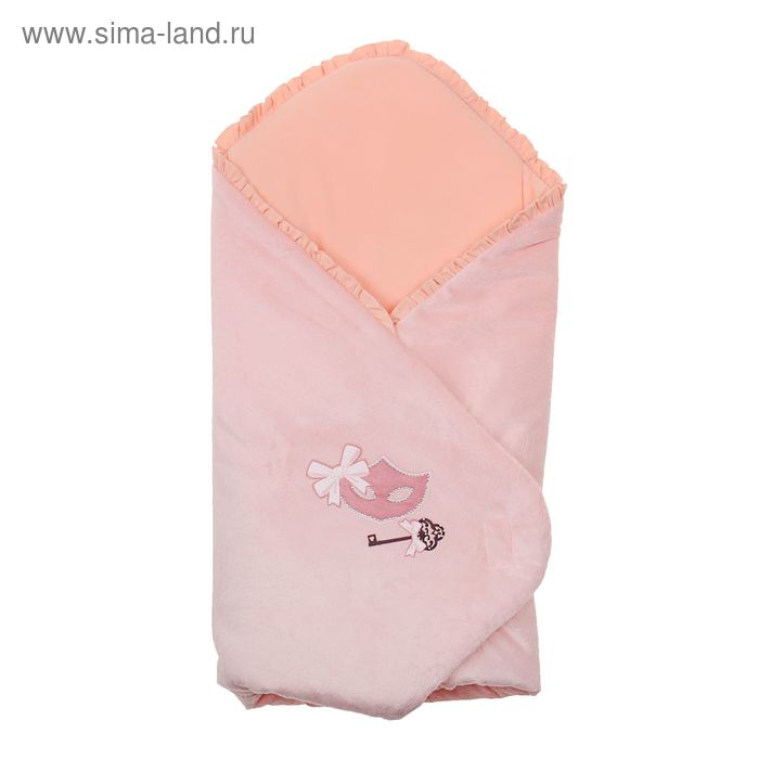 Одеяло-конверт на липучке, цвет персиковый, размер 75x75x1 см (арт. 40-8510) - Фото 1