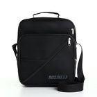 Сумка мужская Luris, 2 отдела на молнии, 4 наружных кармана, 25×17×30 см, чёрная - Фото 2