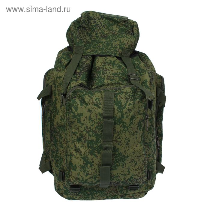 Рюкзак туристический на молнии "Егерь", 1 отдел, 3 наружных кармана, объём - 50л, цвет хаки - Фото 1