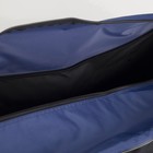 Сумка дорожная на молнии, наружный карман, цвет чёрный/синий - Фото 3
