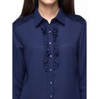 Блузка женская с длинным рукавом, рост 170 см, размер 46, цвет тёмно-синий (арт. 15186) - Фото 2