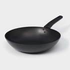 Сковорода-вок, d=26 см, съёмная ручка, антипригарное покрытие, алюминий, чёрная - Фото 1