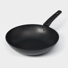 Сковорода-вок, d=26 см, съёмная ручка, антипригарное покрытие, алюминий, чёрная - Фото 2