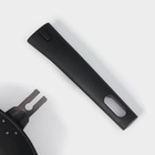 Сковорода-вок, d=26 см, съёмная ручка, антипригарное покрытие, алюминий, чёрная - Фото 6