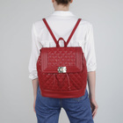 Рюкзак молодёжный на шнурке, 1 отдел, 1 наружный карман, красный - Фото 2