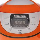 Мультиварка-скороварка Sakura SA-7758A Premium, 900 Вт, 12 режимов, 5 л, оранжевая - Фото 2