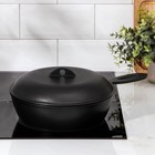 Сковорода-сотейник, d=24 см, алюминиевая крышка, цвет чёрный - Фото 6