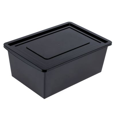 Ящик универсальный для хранения с крышкой, объем 30 л. цвет чёрный