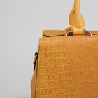 Сумка женская на молнии, 1 отдел, наружный карман, длинный ремень, цвет жёлтый - Фото 4
