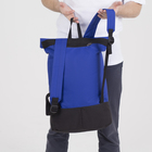 Рюкзак-сумка, отдел на молнии, наружный карман, цвет синий - Фото 5
