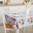 Скатерть на нетканой основе многоразовая с бейкой «Цветы», 130×160 (+/-6) см, цвет микс - Фото 1