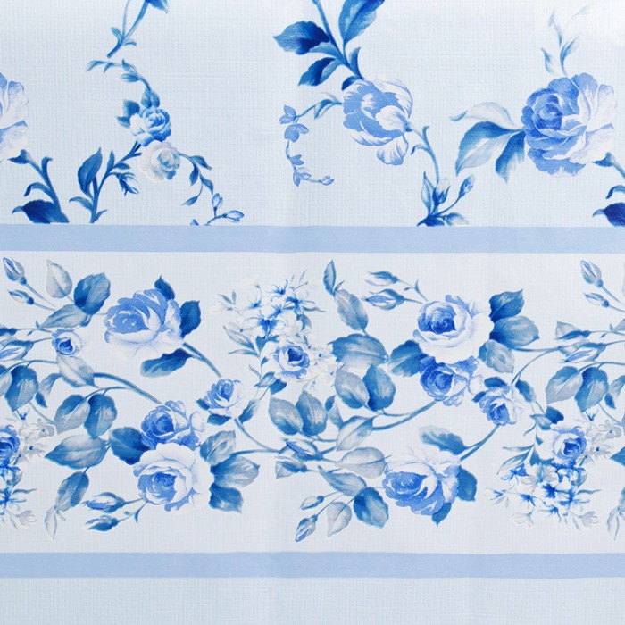 Скатерть на нетканой основе многоразовая с бейкой «Цветы», 130×160 (+/-6) см, цвет микс - фото 1906813897
