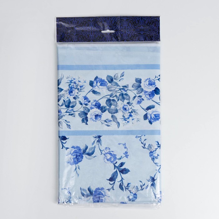Скатерть на нетканой основе многоразовая с бейкой «Цветы», 130×160 (+/-6) см, цвет микс - фото 1906813899
