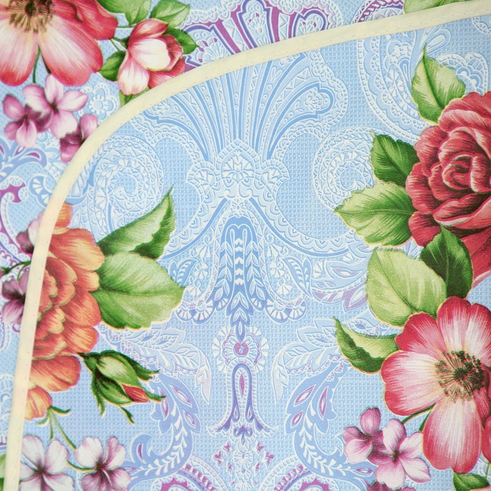 Скатерть на нетканой основе многоразовая с бейкой «Цветы», 130×160 (+/-6) см, цвет микс - фото 1906813889
