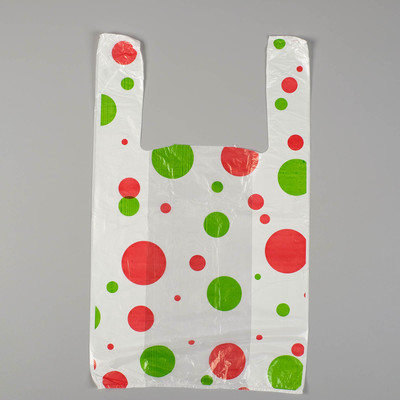 Пакет "Кружки", полиэтиленовый, майка, 28 х 50 см, 12 мкм