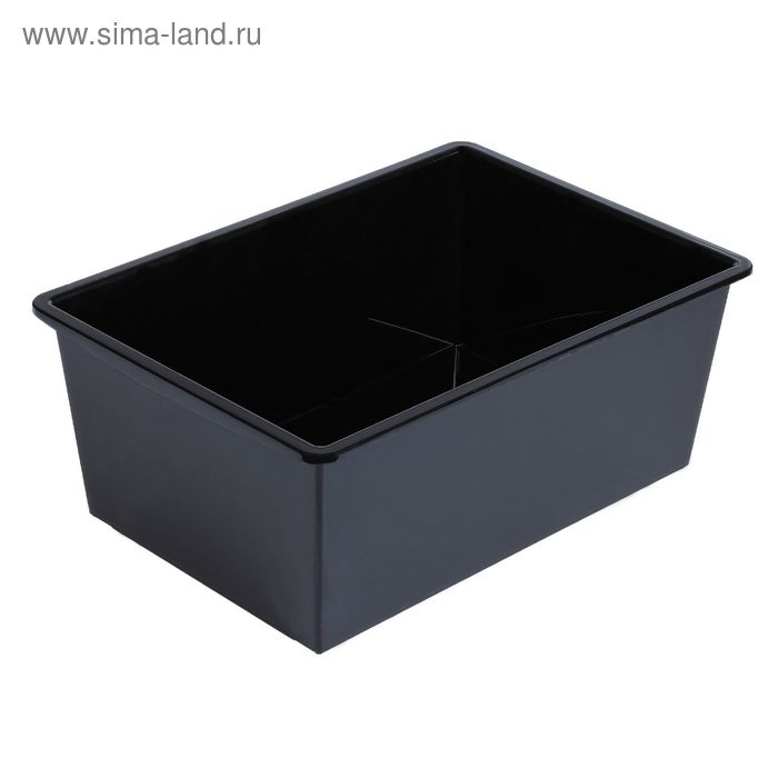 Ящик универсальный,для хранения без крышки Доляна, 30 л. цвет чёрный - Фото 1