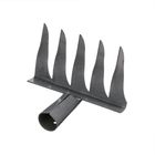 Грабли прямые, витой зуб, 5-6 зубцов, металл, тулейка 28 мм, без черенка, МИКС - Фото 2