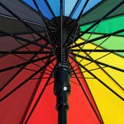 Зонт полуавтоматический «Радуга», 16 спиц, R = 61 см - Фото 3
