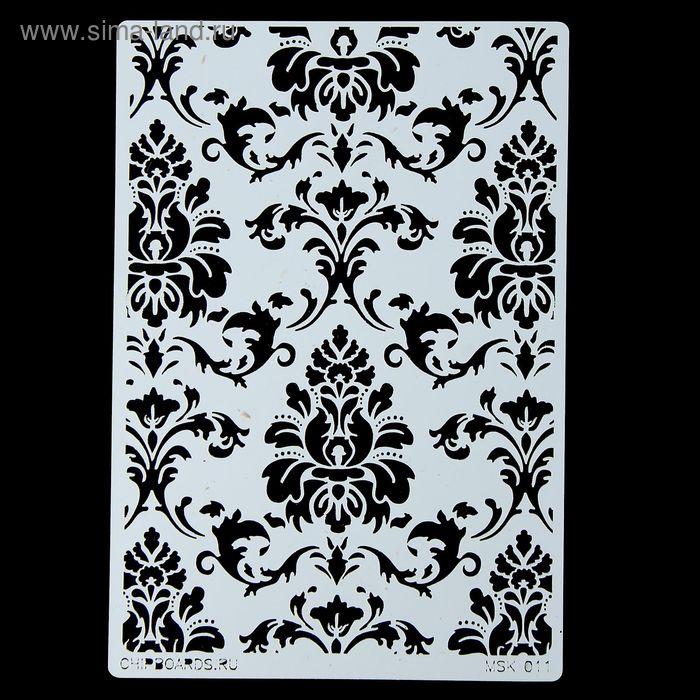 Трафарет пластик 0,3 мм "Дамаск" 12х18 см - Фото 1